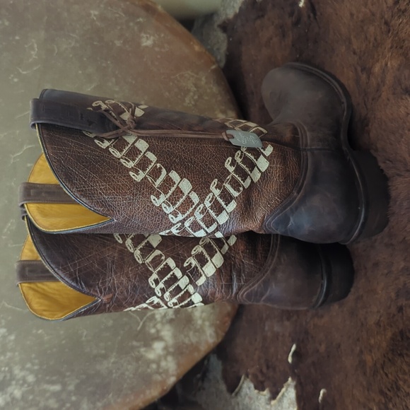 TIN HAUL "Bandolero" Old West Wanted Poster cowboy western square toe boots 11D - Picture 9 of 16